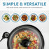 Aroma Housewares ASP-137B 3Qt. 3-in-1 Electric Indoor Grill - Portable, Dishwasher Safe, Black with 10 in. Nonstick Pan