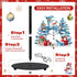 LXXTK Countertop Set 12.2" 7" Snowman Paper Towel Holder Christmas Kitchen and Bathroom Decor Waterproof Metal Paper