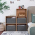 GRANNY SAYS Closet Storage Bins, Large Dark Gray Organizer Storage Baskets, 4-Pack for Bookshelf