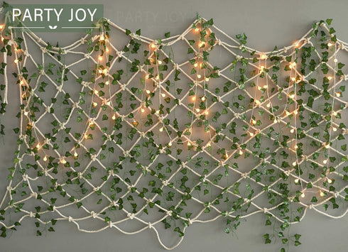 PARTY JOY 84Ft 12 Strands Artificial Ivy Leaf Vines, Hanging Plants Garland Fake Foliage for Home Garden Bedroom