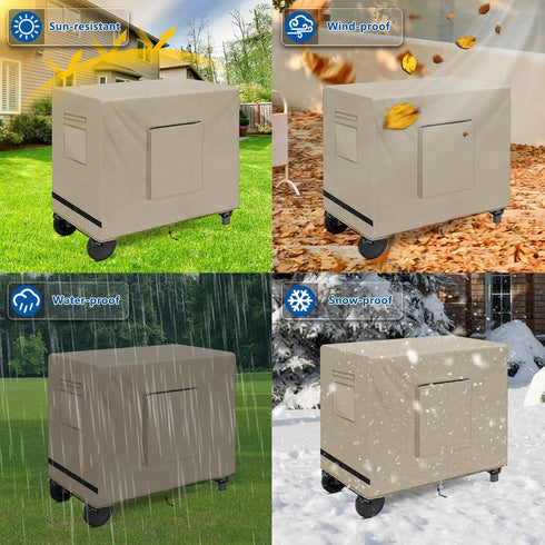 52 Inch 600D SIRUITON Outdoor Bar Cart Cover for BBQ Food Prep Table, Heavy Duty Oxford Fabric Outdoor Dining