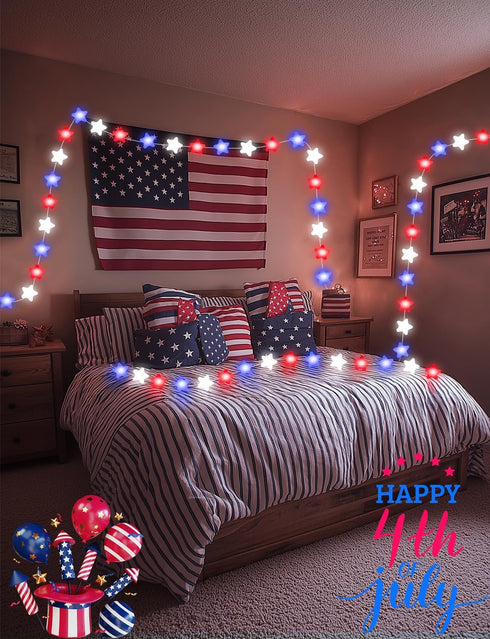 33Ft 16 Smart Star Fairy Lights Plug in, Million Color Changing String Lights RGB Built in Chip APP & Remote Control