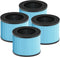 MK01 & MK06 True HEPA Filter Replacement for MK01 MK06, TZ-K1 and DH-JH01 Air Purifier, Standard Version, Blue, 4 Pack