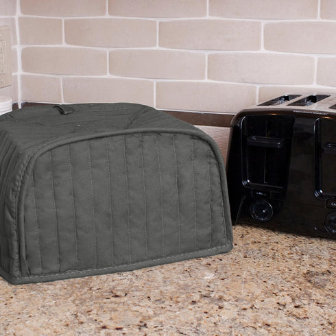 RITZ Premium Universal Four Slice Toaster Cover, 11.25" x 7.25" x 10.5", Quilted, Graphite