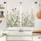 Riyidecor Light Green Leave Plant Small Kitchen Curtains, Floral Botanical Rod Pocket Farmhouse Cafe Treatment Fabric