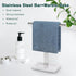 T-Shape Hand Towel Holder - Free-Standing Stand for Bathroom, Kitchen Countertop, 304 Stainless Steel (12IN-Marble