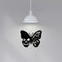 CREATCABIN Skull Butterfly Metal Wall Art Decor, Black Iron Sculpture for Indoor Outdoor Home Decoration