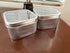 Square Metal Tin Box Storage Containers with Windowed Lids - 4x4x2.25 Inches, 16 oz. - Set of 2