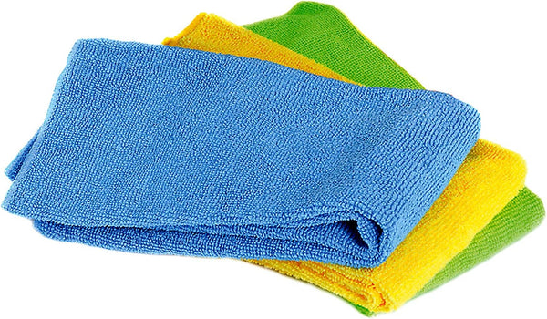 Norpro 15.75 by 15.75 Inch Microfiber Cloth - Set of 3 in Blue, Yellow, and Green