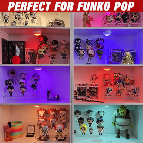 Acrylic Riser, 2 Pcs Clear 3 Tier Display Risers for Cologne, Amiibo, Funko POP Figures, Cupcake, and Cosmetic Holder