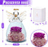ANLUNOB Preserved Rose Gifts for Women, Mom, Grandma, Wife, Glass Angel Figurines with Pretty Purple Flowers for
