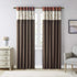 Madison Park Serene Embroidered Light Filtering Curtain Rod Pocket/Back Tab Single Panel Drape, 50x84, Spice