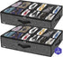 Onlyeasy Sturdy Under Bed Shoe Storage Organizer, Set of 2 for 12 to 24 Pairs with Clear Window