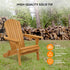 350 LBs VINGLI Folding Adirondack Chairs Wood Lawn Chair Wooden Lounger Support Fire Pit Seating Natural Finished