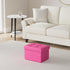 17x13x13in(ROSEO) LINMAGCO Storage Ottoman Folding Foot Stool Velvet Foot Rest with Padded Modern Ottoman with Storage