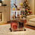 3 STARLATTA Tier Rolling Cart with Lockable Wheels, Clear Acrylic Utility Trolley with Handle, Heavy-Duty Storage