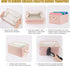 Storage Bins with Sturdy Cotton Handles (1 Pack), Fabric Baskets for Organizing Office & Home (Small, Pink)