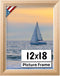 Unfinished Raw Wood Picture Frame, 12x18 Beveled, Handmade Solid Wood with Preinstalled Hangers