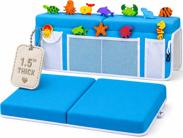 Bath Kneeler 8 Suction Cups & 1.5" Padding.Certified Non Toxic Bath Kneeling