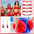 Sureio 48 Pcs Cheerleader Gifts - 24 Cheer Bracelets and 24 Cheer Keychains for Team Backpack Purse Party Favors