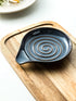 Spoon Holder, Cooking Spoon Rest for Utensils, Large Spoon Holder with Handle for Easy Grip, Gray and Blue