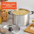 IMUSA USA Silver Aluminum Stock Pot with Lid, 8 Quart, 12 Quart
