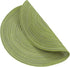 SHACOS Round Placemats Set of 4 Braided Cotton Place Mats 15 inch for Kitchen Dining Table Holiday Party (Pea Green)