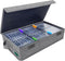 Cassette Tape Storage Box, Practical Holder for 48 Tapes, 16.34 x 9.25 x 3.54 Inch with Lids and Index Labels