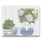 CounterArt Pottery In Blue & White Decorative Tempered Glass Cutting Board, 10" x 8", Dishwasher Safe