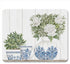 CounterArt Pottery In Blue & White Decorative Tempered Glass Cutting Board, 10" x 8", Dishwasher Safe
