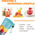 Portable Blender for Kitchen, Travel and Sport, USB Rechargeable, 6 Stainless Steel Blades, Mini Blender