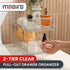 Masirs 2-Tier Clear Pull-Out Drawer Organizer, Compact Makeup and Closet Organizer, Easy Assembly Kitchen Storage