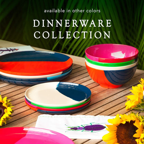 Melamine Side Plates Set of 4, Chip and Break-Resistant, Durable Salad Plates for Indoor and Outdoor, Dishwasher Safe