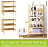 6-Tier Closet BMOSU Bamboo Small Shoe Rack Premium Stackable Shoe Shelf Storage Organizer for Hallway Living Room