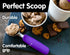SUMO Stainless Steel Ice Cream Scoop - Ergonomic Handle, Dishwasher-Safe, Comfortable Grip, Purple