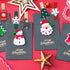 100pcs Christmas Wood Clips, Xmas Tree Snowflake Elk Clothespins, DIY Photo Pegs for Party Favors Decor