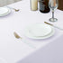 Biscaynebay Fabric Square Tablecloths 54x54 Inches, White Water Resistant Table Cloth for Dining and Parties