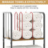 Free Standing 3-Tier Towel Rack - U-Shaped Detachable Dividers, Durable Metal Holder for Bathroom