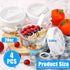 4 20 oz Gerrii Pcs Overnight Oats Container with Lids and Spoons, Plastic Overnight Oats Jars Large Capacity Airtight