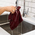 Now Designs Set of 4 Ripple Kitchen Dishcloths, Carmine Red