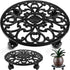 14 Inch Rolling Plant Stand with Wheels Metal Plant Caddy with Wheels