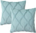 decorUhome Decorative Throw Pillow Covers 18x18 Set of 2, Soft Plush Faux Wool for Couch and Living Room, Aqua