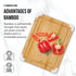 Farberware Nonslip Bamboo Cutting Board, 11x14 Inch with Juice Groove, White