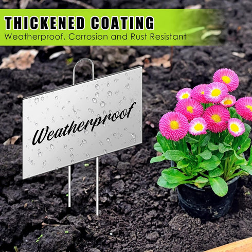 30 6'' 4'' 11'' Landhoow Pcs Large Garden Plant Markers Metal Plant Labels Sign x with Stake Weatherproof Waterproof