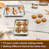 P&P CHEF Toaster Oven Pans with Racks Set of 2, Stainless Steel Small Baking Pan Sheet for Oven Cooking