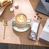 Dksyee 6 Set Pcs Green Ceramic Coasters with Holder Round Cool Drink Best Modern Absorbent Coaster for Coffee Table