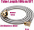 Dishwasher Installation Kit, 3/8 Inch Compression and MIP Elbow, 6 Foot Braided Stainless Steel Connectors, 41041