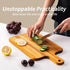 6 Packs Handles,15.8x7.7 Inch Acacia Wood Cutting Board with Wooden Kitchen Cutting Board Bulk, Serving Board