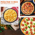 12 Inch Pizza Pan with Holes, Nonstick Round Perforated Carbon Steel Pizza Baking Pans for Home Kitchen