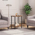 2-Layer BF09UBZ01 HOOBRO Side Table with Charging Station, Small End Table with USB Port and Outlet, Nightstand
